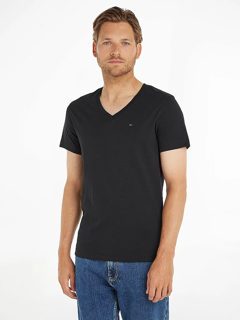 Tommy Jeans Original V-neck T-shirt Black S 3